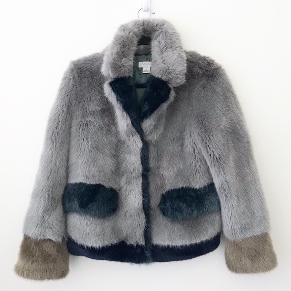 Anthropologie Jackets & Blazers - Molliolli Colorblock Faux Fur Coat